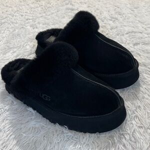 UGG Black Plush Slip-Ons WOMENS SIZE 9